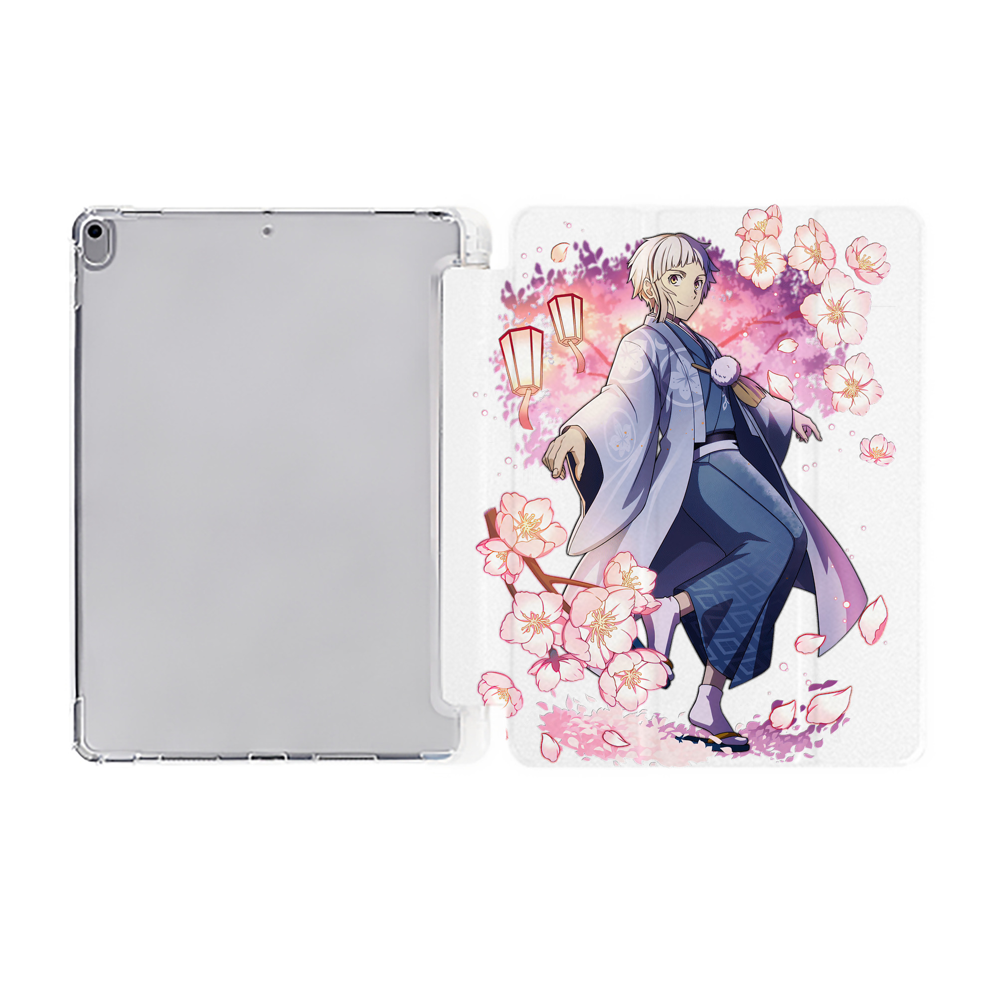 （画像用） 文豪ストレイドッグス Bungo Stray Dogs IPad ケース ペン収納付き 三つ折りスタンド PUレザー×シリコン 対応機種9.5/10.5/10.9インチ